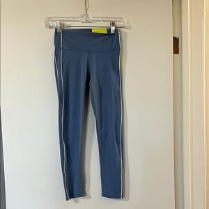 All in Motion Navy and Lime Leggings